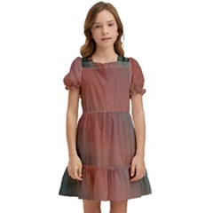 Aurora Borealis Alaska Sky Kids  Puff Sleeved Dress by Perong