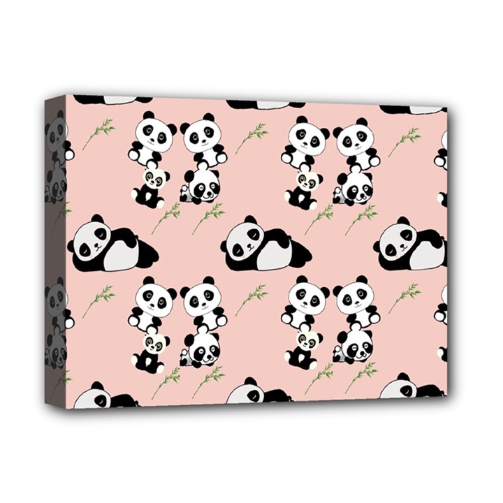 Cute Panda Animal Pattern Deluxe Canvas 16  x 12  (Stretched) 