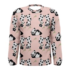 Cute Panda Animal Pattern Men s Long Sleeve T-shirt