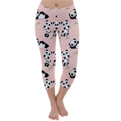 Cute Panda Animal Pattern Capri Winter Leggings 