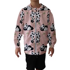 Cute Panda Animal Pattern Kids  Hooded Windbreaker