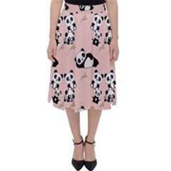 Cute Panda Animal Pattern Classic Midi Skirt by Perong