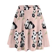 Cute Panda Animal Pattern High Waist Skirt