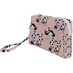 Cute Panda Animal Pattern Wristlet Pouch Bag (small) by Perong