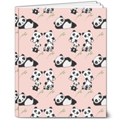 Cute Panda Animal Pattern 8  X 10  Softcover Notebook by Perong