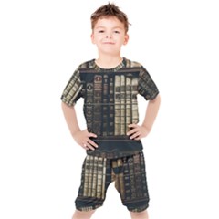 Antique Vintage Old Book Kids  T-shirt And Shorts Set