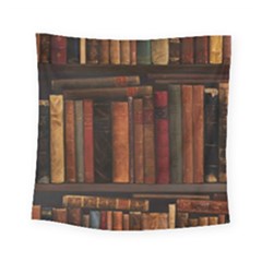 Old Books Vintage Office Antique Library Square Tapestry (small)