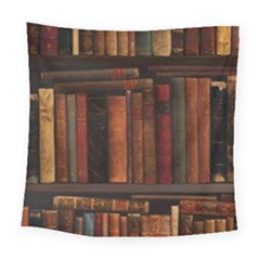 Old Books Vintage Office Antique Library Square Tapestry (large)