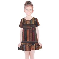 Old Books Vintage Office Antique Library Kids  Simple Cotton Dress