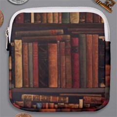 Old Books Vintage Office Antique Library Mini Square Pouch