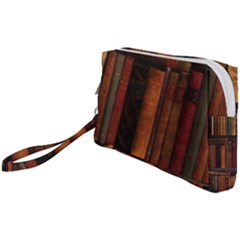 Old Books Vintage Office Antique Library Wristlet Pouch Bag (small) by Perong