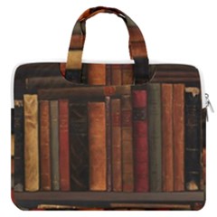 Old Books Vintage Office Antique Library Macbook Pro 15  Double Pocket Laptop Bag  by Perong