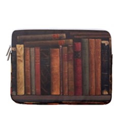 Old Books Vintage Office Antique Library 14  Vertical Laptop Sleeve Case With Pocket by Perong