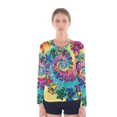 Tie Dye Grateful Dead Bears Women s Long Sleeve T-shirt