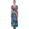 Tie Dye Grateful Dead Bears High Waist Short Sleeve Maxi Dress View1