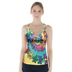 Tie Dye Grateful Dead Bears Racer Back Sports Top by Perong