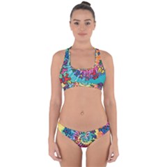 Tie Dye Grateful Dead Bears Cross Back Hipster Bikini Set by Perong