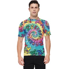 Tie Dye Grateful Dead Bears Men s Short Sleeve Rash Guard by Perong