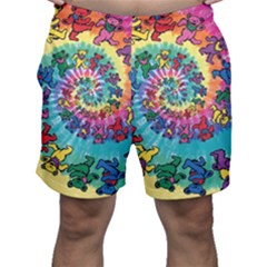 Tie Dye Grateful Dead Bears Men s Shorts by Perong