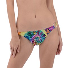 Tie Dye Grateful Dead Bears Ring Detail Bikini Bottoms by Perong