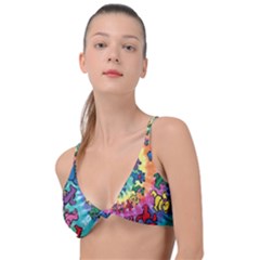 Tie Dye Grateful Dead Bears Knot Up Bikini Top by Perong