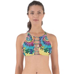 Tie Dye Grateful Dead Bears Perfectly Cut Out Bikini Top by Perong