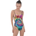 Tie Dye Grateful Dead Bears Tie Strap One Piece Swimsuit View1