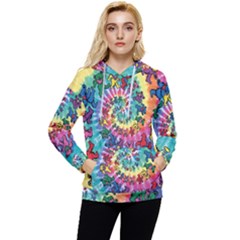 Tie Dye Grateful Dead Bears Women s Lightweight Drawstring Hoodie