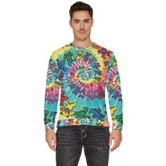 Tie Dye Grateful Dead Bears Men s Fleece Sweatshirt by Perong