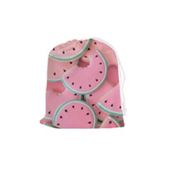 Aesthetic Cute Kawaii Watermelon Drawstring Pouch (medium)