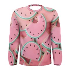 Aesthetic Cute Kawaii Watermelon Men s Long Sleeve T-shirt