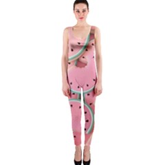 Aesthetic Cute Kawaii Watermelon One Piece Catsuit by Perong