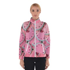 Aesthetic Cute Kawaii Watermelon Women s Bomber Jacket