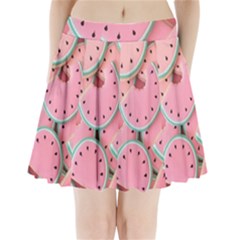 Aesthetic Cute Kawaii Watermelon Pleated Mini Skirt by Perong