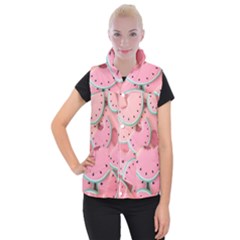 Aesthetic Cute Kawaii Watermelon Women s Button Up Vest