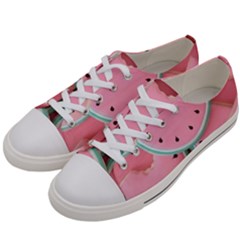 Aesthetic Cute Kawaii Watermelon Men s Low Top Canvas Sneakers by Perong