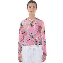 Aesthetic Cute Kawaii Watermelon Women s Slouchy Sweat