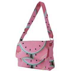 Aesthetic Cute Kawaii Watermelon Full Print Messenger Bag (s) by Perong