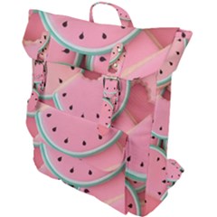 Aesthetic Cute Kawaii Watermelon Buckle Up Backpack by Perong