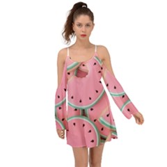 Aesthetic Cute Kawaii Watermelon Boho Dress by Perong