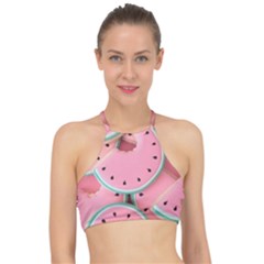 Aesthetic Cute Kawaii Watermelon Halter Bikini Top