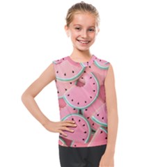 Aesthetic Cute Kawaii Watermelon Kids  Mesh Tank Top by Perong