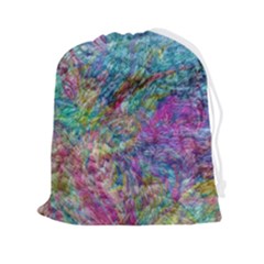 Abstract Candies Drawstring Pouch (2xl) by kaleidomarblingart