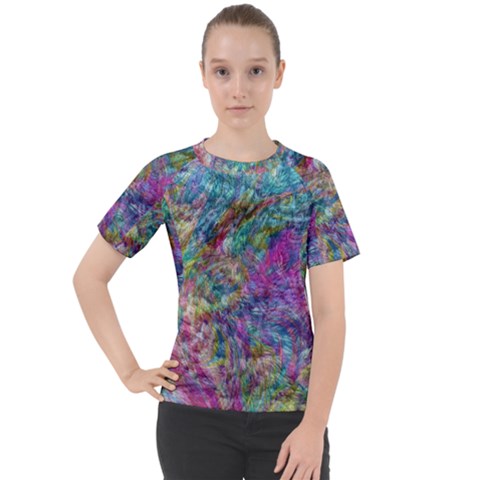 Abstract Candies Women s Sport Raglan T-shirt by kaleidomarblingart