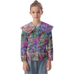 Abstract Candies Kids  Peter Pan Collar Blouse by kaleidomarblingart