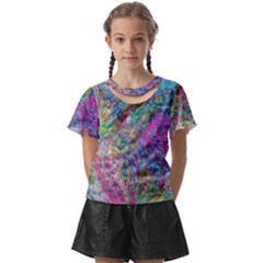 Abstract Candies Kids  Front Cut T-shirt by kaleidomarblingart