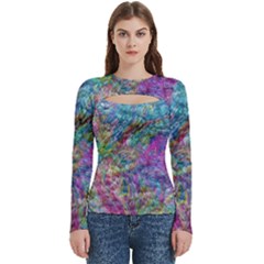 Abstract Candies Women s Cut Out Long Sleeve T-shirt by kaleidomarblingart