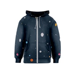 Space Nasa Galaxy Kids  Zipper Hoodie by Perong