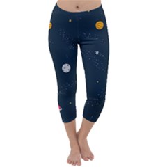 Space Nasa Galaxy Capri Winter Leggings  by Perong