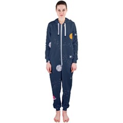 Space Nasa Galaxy Hooded Jumpsuit (ladies) by Perong